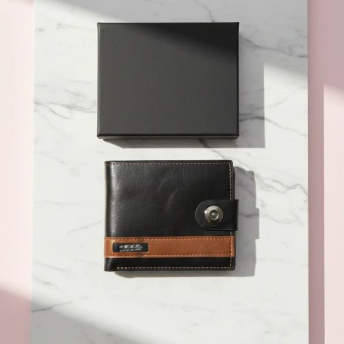 Two Tone Men's Wallet With Gift Box